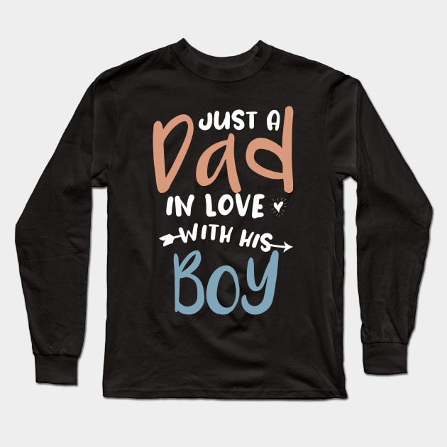 just a dad in love with his boy Long Sleeve T-Shirt by farroukbouhali